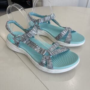 Skechers Sandals Performance Women Size 10 On The GO 600 Dazzling Sport Sandals